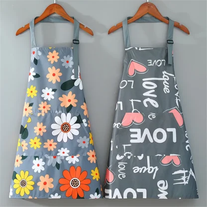 Waterproof Printed Floral Apron - Image 4