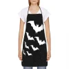 Halter Black Printed Apron