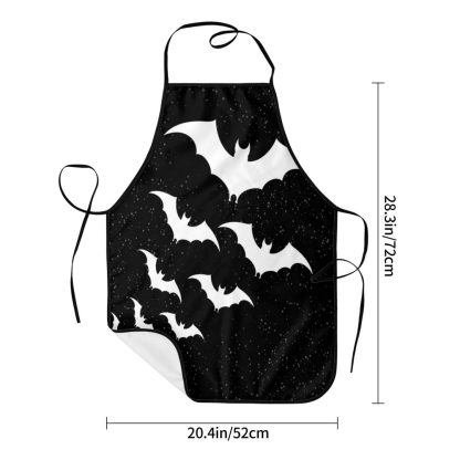 Halter Black Printed Apron - Image 7