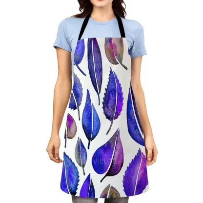 Printed Leaf Halter Apron - Image 5