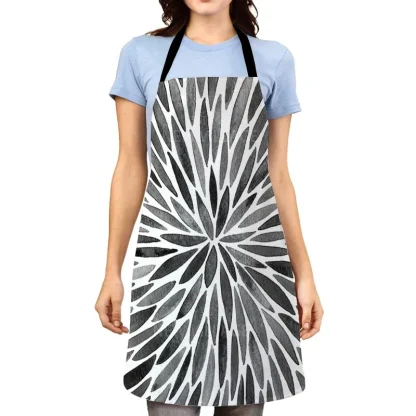 Printed Leaf Halter Apron - Image 6