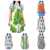 Printed Leaf Halter Apron - Image 7