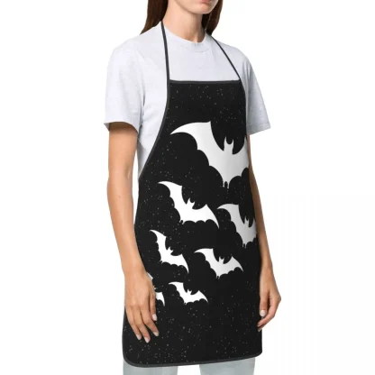 Halter Black Printed Apron - Image 2