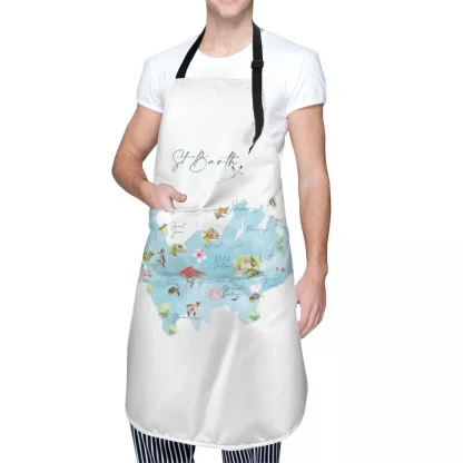 Adjustable Halter Printed Apron - Image 4