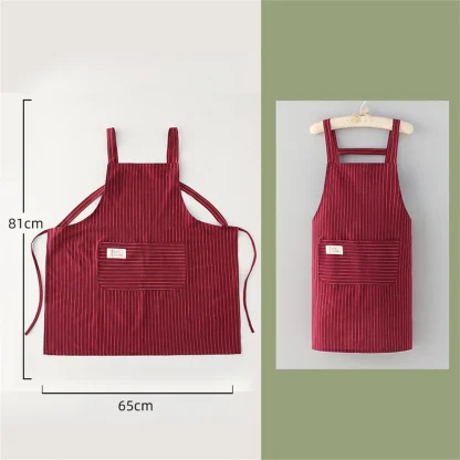 Pinstriped Front Pocket Aprons - Image 7